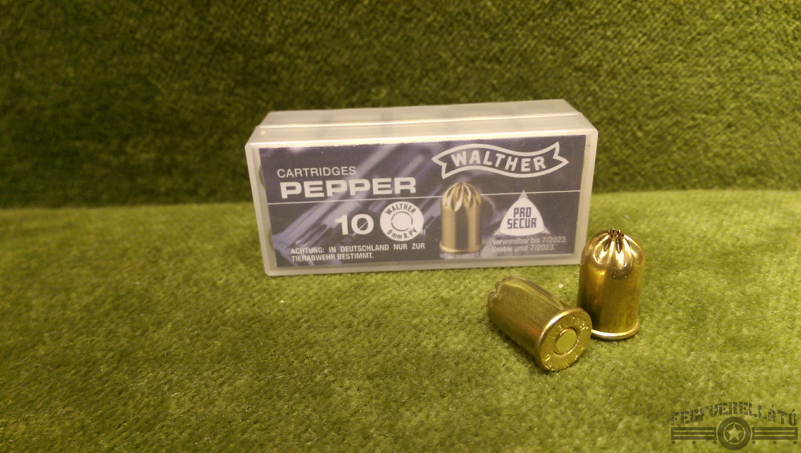 Walther Pepper 120mg, 9 mm R/.380 R, revolver paprikatöltény