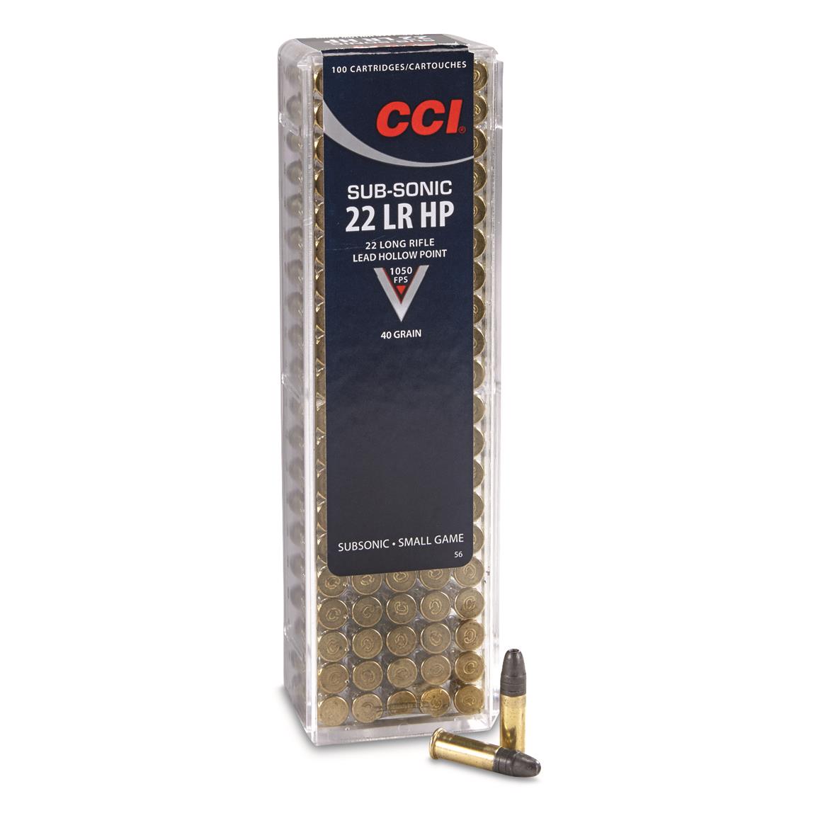 CCI, 0.22 Long Rifle, Sub Sonic, 40gr, réz köpeny