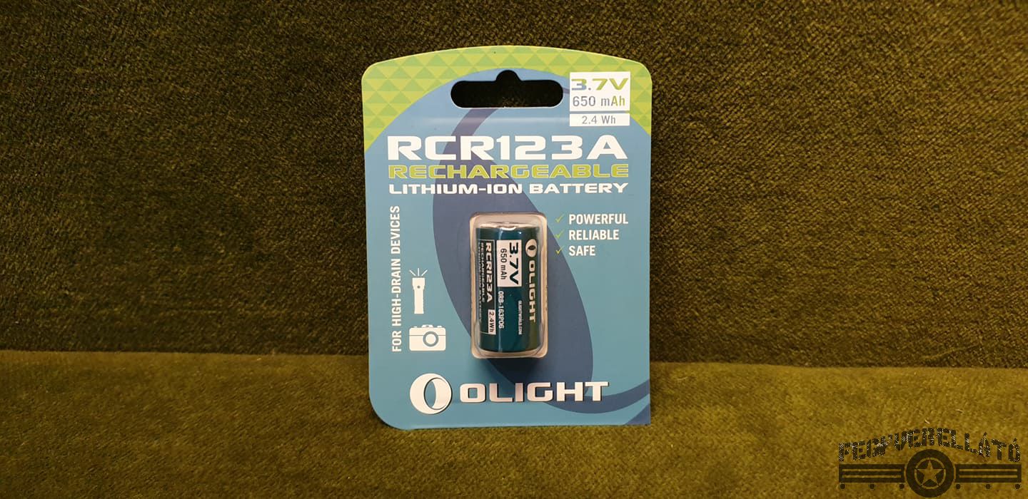 Olight RCR123 3,7V 650mAh Li-ion akkumulátor