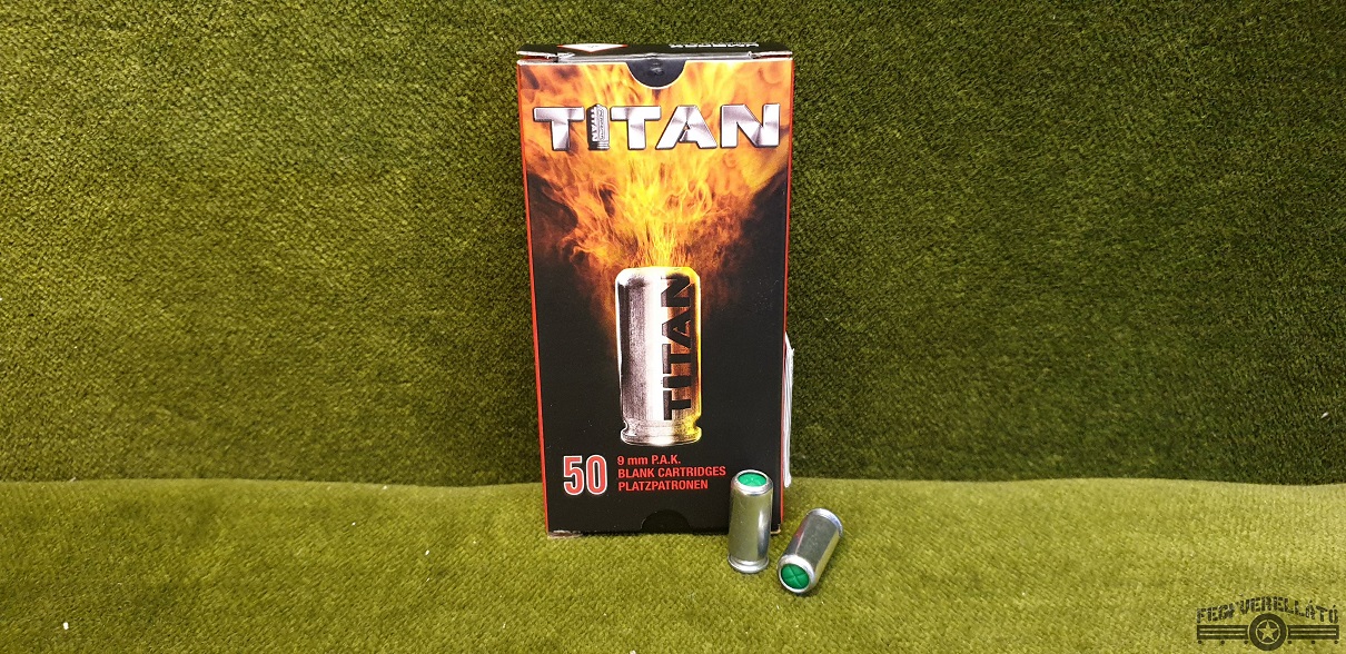 Perfecta Titan 9 mm PAK, öntöltő riasztótöltény, 50 darabos