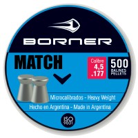 Borner Match légfegyver lövedék, tompa, 4,5mm