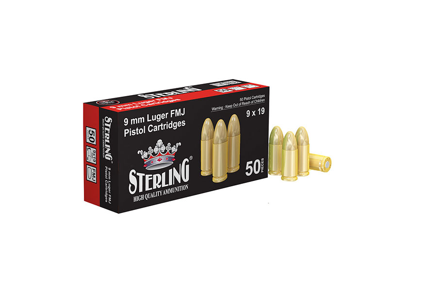 Sterling 9x19 FMJ, 123gr