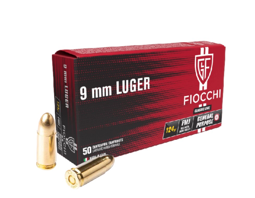 Fiocchi 9x19 FMJ, 124gr