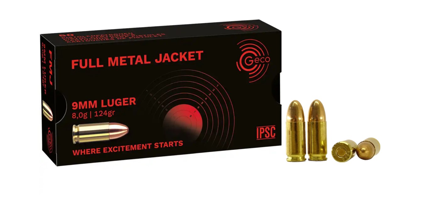 Geco 9x19 FMJ, 124gr