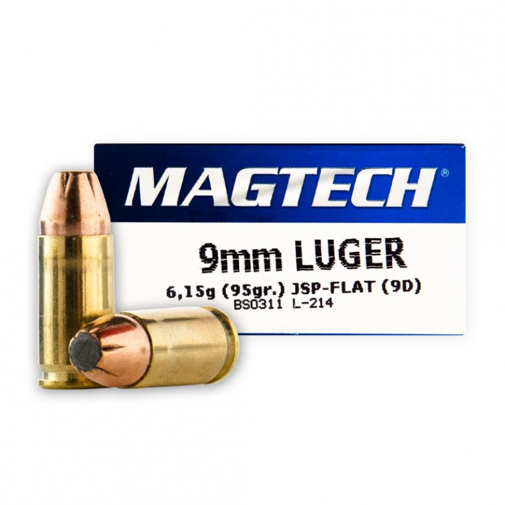 Magtech 9x19 JSP-Flat, 95gr