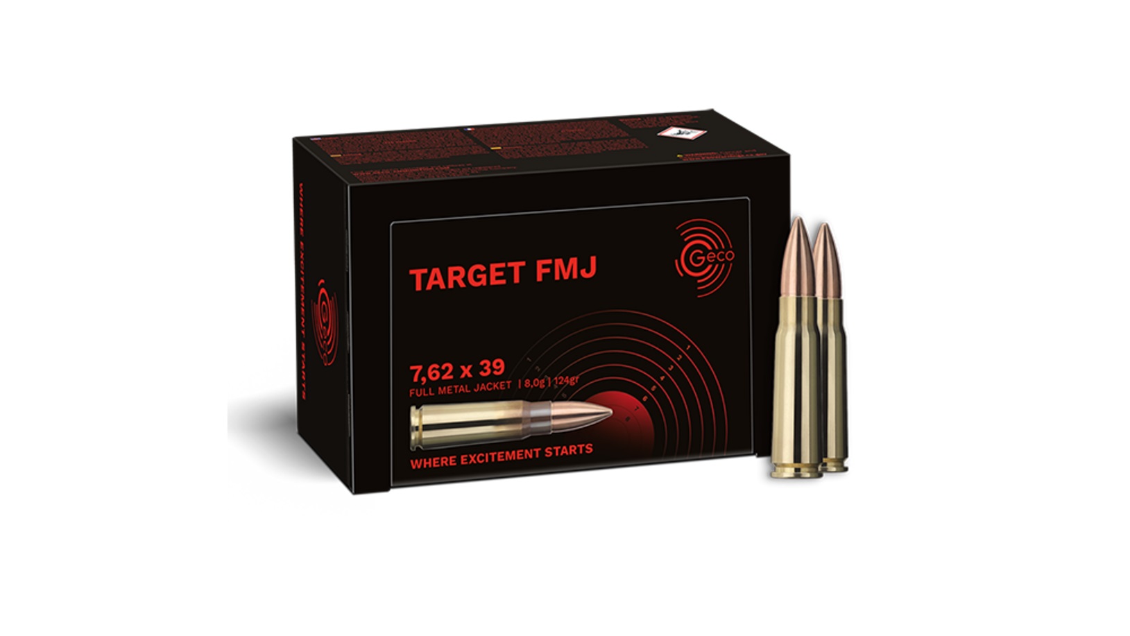 Geco 7,62x39mm Target FMJ, 124gr